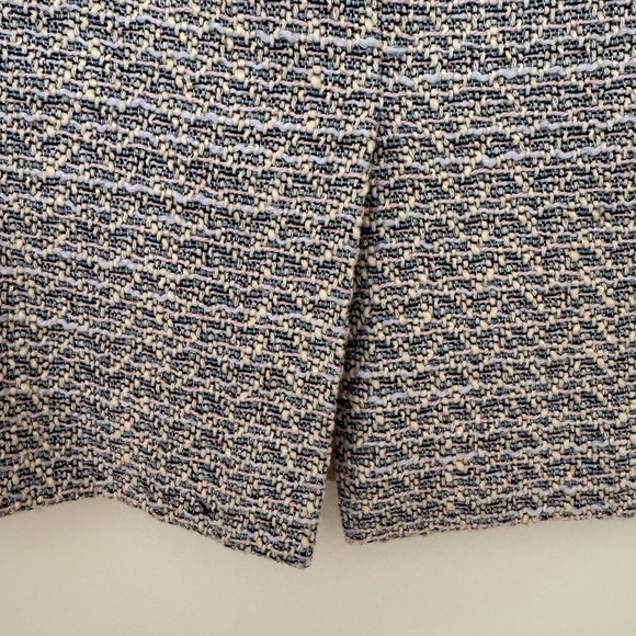Vintage Talbots Blue Beige Tweed Textured Pencil Skirt Women’s 12P Career Casual - Picture 4 of 8